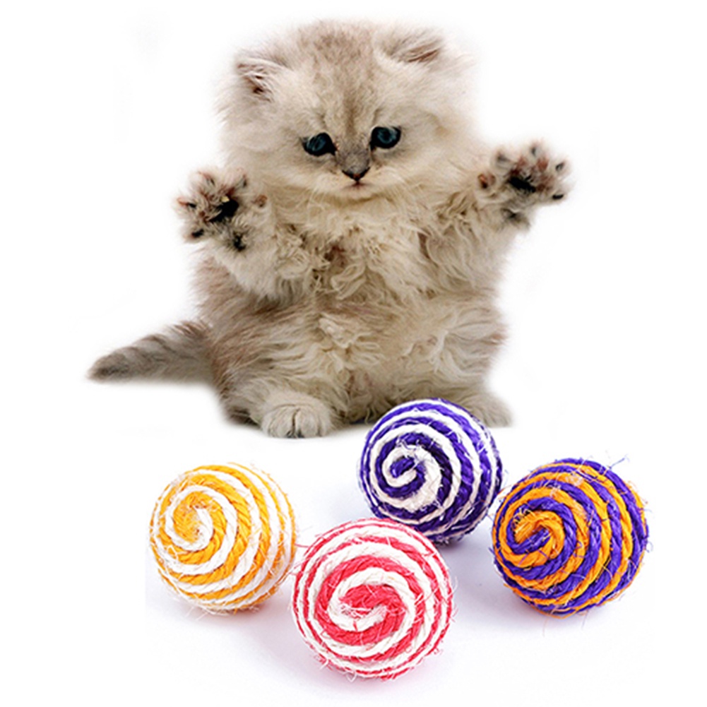 ลูกบอลเชือกสาน-ของเล่นสําหรับสัตว์เลี้ยง-แมว