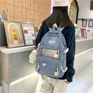 💓กระเป๋าแฟชั่นเกาหลีน่ารัก ▶กระเป๋านักเรียน/แฟชั่นเกาหลี INS กระเป๋านักเรียนการ์ตูนน่ารัก / กระเป๋าเป้สะพายหลังขนาดใหญ่