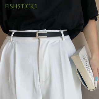 สินค้า Fishstick1 ใหม่ เข็มขัดหนัง หัวเข็มขัดโลหะ แบบบาง ปรับได้ สไตล์เกาหลีวินเทจ เรียบง่าย สําหรับผู้หญิง