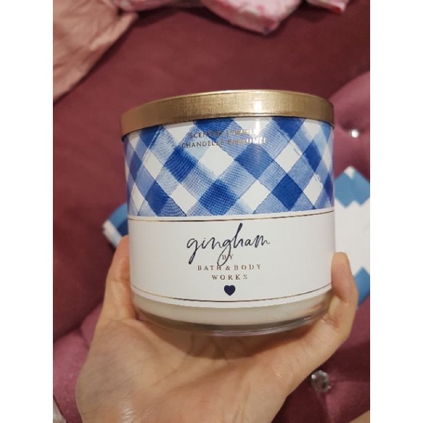 bath-amp-body-works-กลิ่น-gingham-3-wick-candle-411กรัม-ของแท้