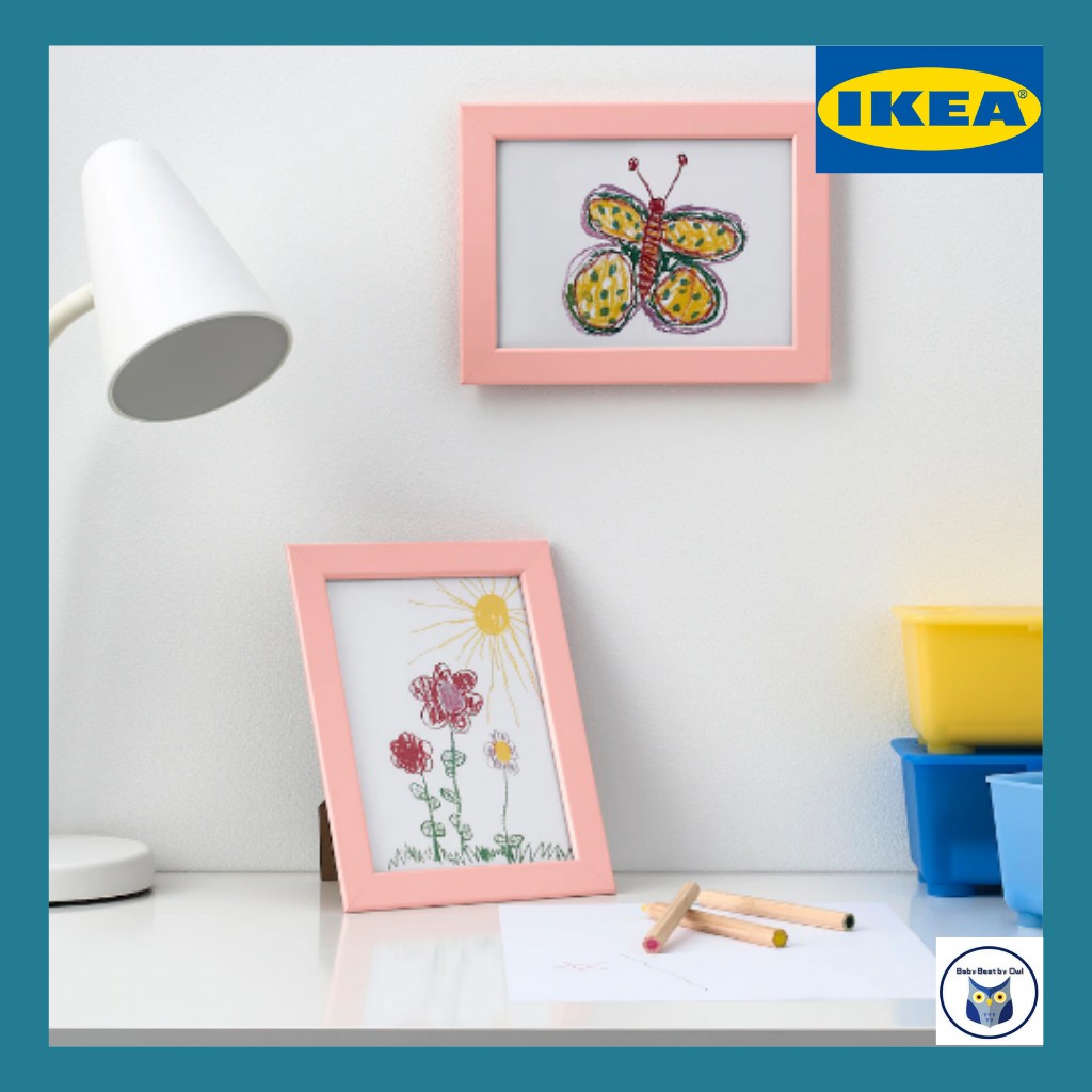 ikea-พร้อมส่ง-กรอบรูป-ดีไซน์อย่างนุ่มนวล-ผ่านการทดสอบและรับรองให้ใช้ในห้องของเด็ก-มีหลายขนาดให้เลือก-fiskbo