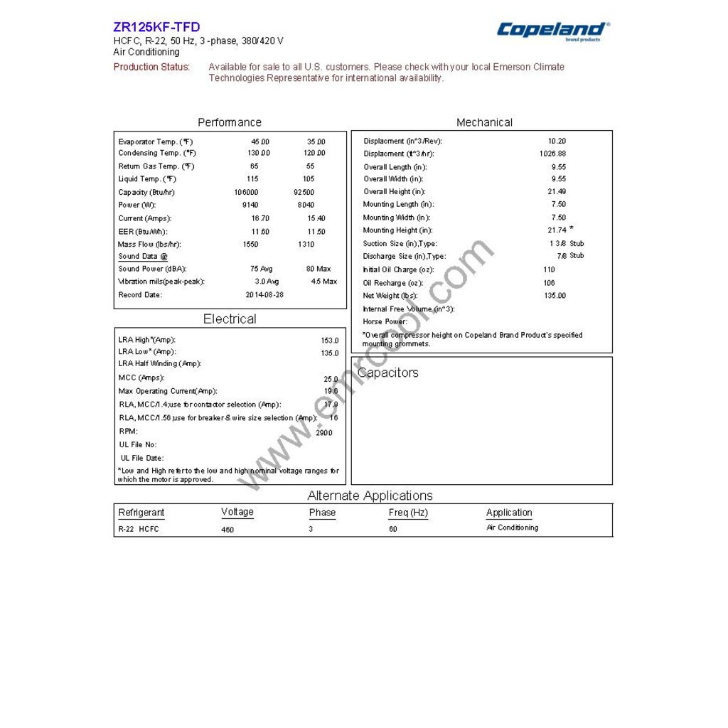 copeland-โคปแลนด์-คอมเพรสเซอร์-zr125kf-tfd-522