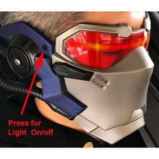 2021 OW Overwatch Soldier 76 AIR VENTS LED Light Mask Game Halloween Cosplay Prop Personal Care