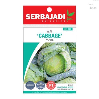 เมล็ดกะหล่ำปลีลูกผสม serbajaa F1/Cabbage seeds/(bbs040) (/- 90เมล็ดผัก) เมล็ด ED SMNA