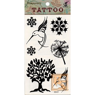 Tattoo Fashion​ ลาย นก Bird​ ละอองเกสร Pollen  แท็ททู สติกเกอร์ HS425