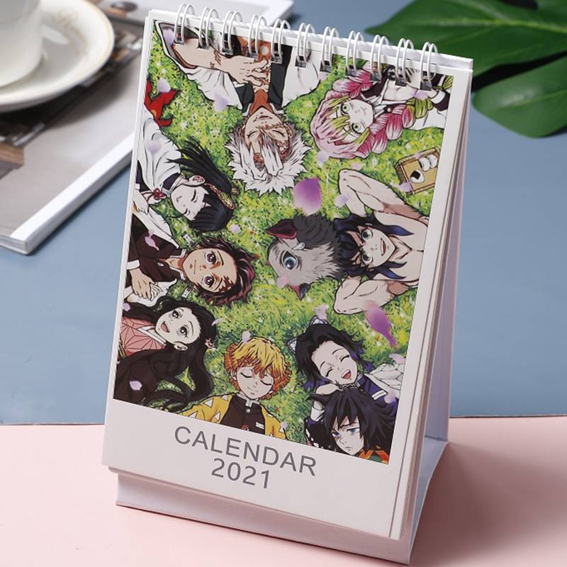 ปฏิทินตั้งโต๊ะปี-new-2021-desk-calendar-demon-slayer-kimetsu-no-yaiba-kamado-tanjirou-nezuko-cartoons-table-calendar-schedule-annual-agenda-organizer-office-advent-calendar-kids-birthday-stationery-gi