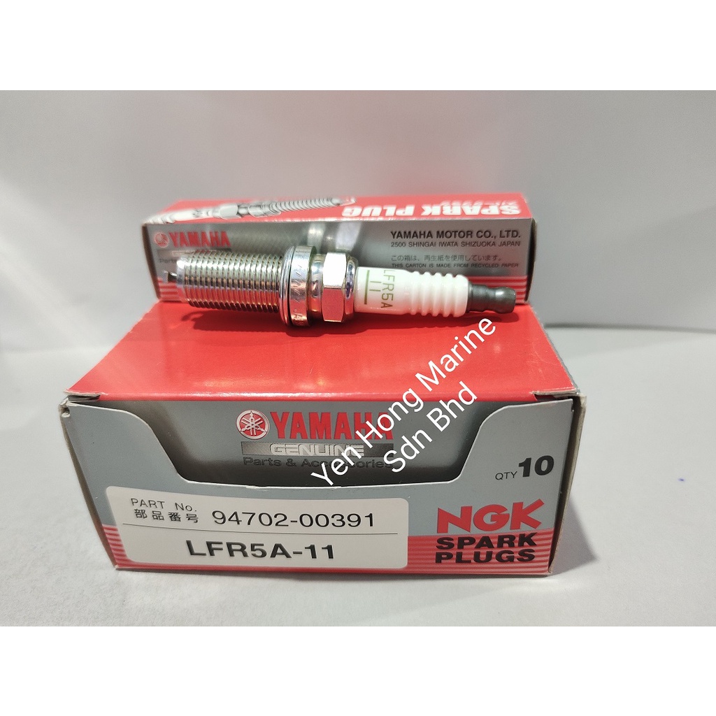 หัวเทียน NGK LFR5A-11 (แพ็คป้าย YAMAHA) สําหรับมอเตอร์นอก, (Fix Nut ...