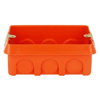 BOXES PLASTIC TZ 2"x4" ORANGE บล็อกฝังพลาสติก TZ 2x4 นิ้ว สีส้ม กล่องพักสายไฟ ท่อร้อยสายไฟและอุปกรณ์ งานระบบไฟฟ้า BOXES