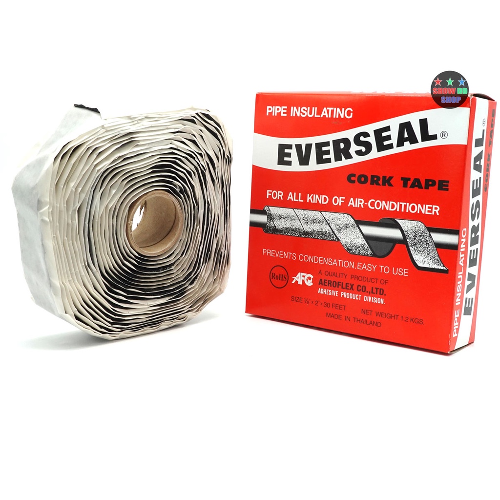 เทปกาวขี้หมา EVERSEAL กันน้ำ ไอเย็น ฉนวนที่มีส่วนผสมของไม้ก๊อก งาน
