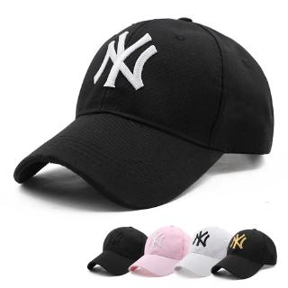 สินค้า หมวกแก๊ปเบสบอล ผ้าฝ้าย สีพื้น ปักลาย NYC แฟชั่นสำหรับผ้ชายและผู้หญิง