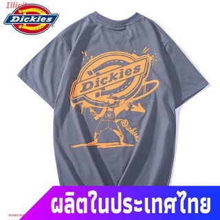 Illicit เสื้อยืดแขนสั้น เสื้อยืดคู่รักเสื้อยืดแขนสั้นผู้ชายฤดูร้อนDickies Classic Summer Short-sleeve Sports Half-sleeve