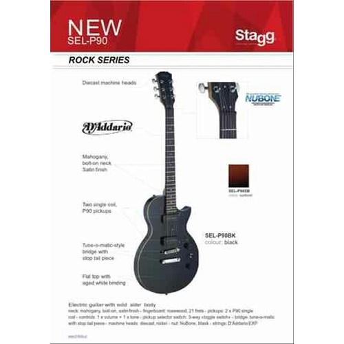 stagg-sel-p90bk-lp-style-electric-guitar