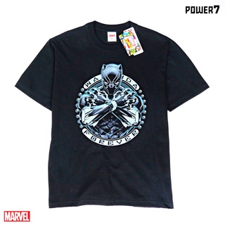 Power 7 Shop เสื้อยืดการ์ตูน ลาย มาร์เวล Black Panther ลิขสิทธ์แท้ MARVEL COMICS  T-SHIRTS (MVX-178)