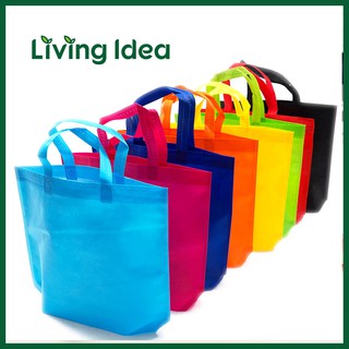 สินค้า Living idea ถุงผ้าสปันบอนด์ลดโลกร้อน ของชำร่วย ถุงผ้าสปันบอน ถุงผ้าสปัน