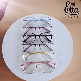 Ellastore123 แว่นตา กรอบหลายเหลี่ยม ป้องกันสายตา ป้องกันแสงสีฟ้า สําหรับผู้ชาย ผู้หญิง ใส่ทํางาน