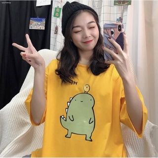 จัดส่งได้ตลอดเวลา🌟KFC🌟🦖เสื้อOversize🦕ลายไดโนเสาร์สุดคิ้วท์ ใส่สบาย พร้อมส่ง#DINO9025