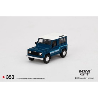 MiniGT No. 353 Land Rover Defender 90 County Wagon Stratos Blue