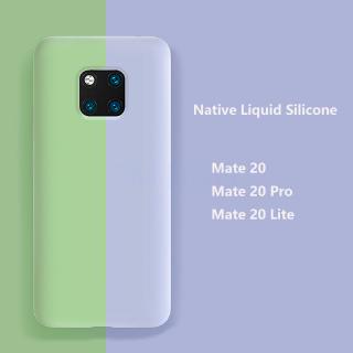 Huawei Mate 20 10 Pro Mate20 Lite P30 เป็นต้นฉบับ ของเหลว ยางทำจากซิลิคอน อ่อนนุ่ม กรณี ลูกอม สี ธรรมดา TPU ปก Liquid
