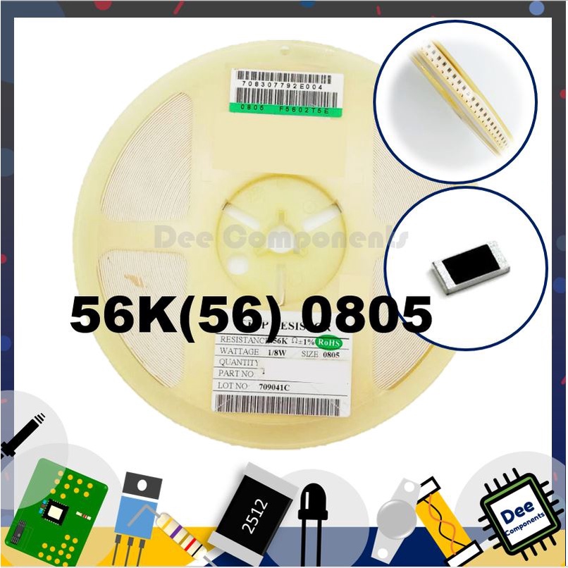 56k-ohm-56-0805-1-125-mw-100ppm-0805f5602t5e-uni-ohm-1-a1-34-ขายยกแพ็ค-1-แพ็ค-มี-100-ชิ้น