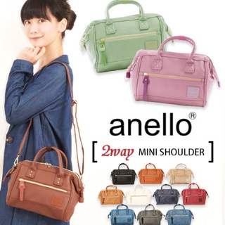 AT-H1021💥SAEL💥 กระเป๋า​ Anello 2-way PU Leather Mini SIZE​ (สินค้าของแท้นำเข้าเอง)