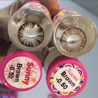 ค่าสายตา -0.50 สีน้ำตาล บิ๊กอาย bigeye คอนแทคเลนส์ 💖Kitty Kawaii 💜Dreamcolor1 ค่าอมน้ำสูง Bigeye contact lens