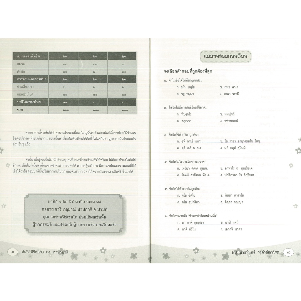 หนังสือ-คัมภีร์-พิชิต-pat-7-6-ภาษาบาลี-ศาสนา-คู่มือเรียนภาษาบาลี-สันสกฤต