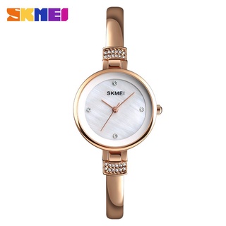 SKMEI Fashion Casual Women Watches Quartz Simple Ladies Watch 3Bar Waterproof Alloy Strap Wristwatches reloj mujer