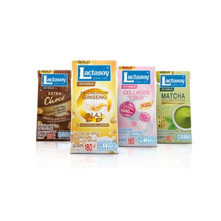 ภาพหน้าปกสินค้า(แพ็ค 3) Lactasoy Soy Milk Gold Series แลคตาซอย โกลด์ ซีรี่ส์ น้ำนมถั่วเหลือง ยูเอชที 180 มล. ที่เกี่ยวข้อง