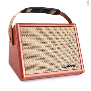 ammoon AC-15 15W Portable Acoustic Guitar Amplifier Amp BT Speaker with Microphone Input Suppor