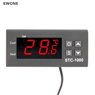 Ewone ใหม่ เทอร์โมสตัทควบคุมอุณหภูมิดิจิทัล 12V 24V 110V 220V Stc-1000 พร้อม Ntc