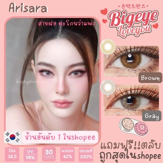 คอนแทคเลนส์🌈Arisara🌈 Brown/Gray (Luxzylens) ขนาดมินิ💖