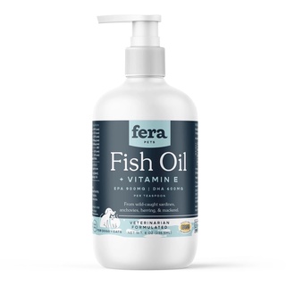 อาหารเสริมสุนัขและแมว Fera Pet Organics Fish Oil + Vitamin E ขนาด 236.5 ml