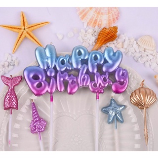ภาพหน้าปกสินค้าเทียนวันเกิด ลายนางเงือก Mermaid Candles ของแต่งเค้ก เบเกอรี่ ซึ่งคุณอาจชอบสินค้านี้