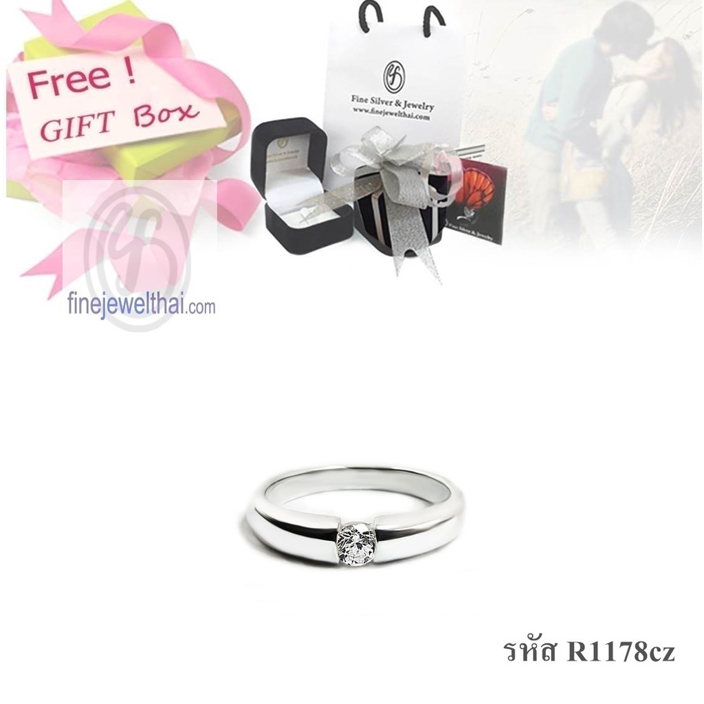 finejewelthai-แหวน-แหวนเงินแท้-แหวนเพชรสังเคราะห์-cz-r1178cz-r1329cz-r1246cz-r1278czm-ราคาต่อวง