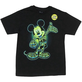 ดิสนีย์เสือยืดผู้ชาย เสื้อบอดี้โ Disney Little Boys Mickey Mouse X-Ray Glow In The Dark T-Shirt T-Shirt1~n