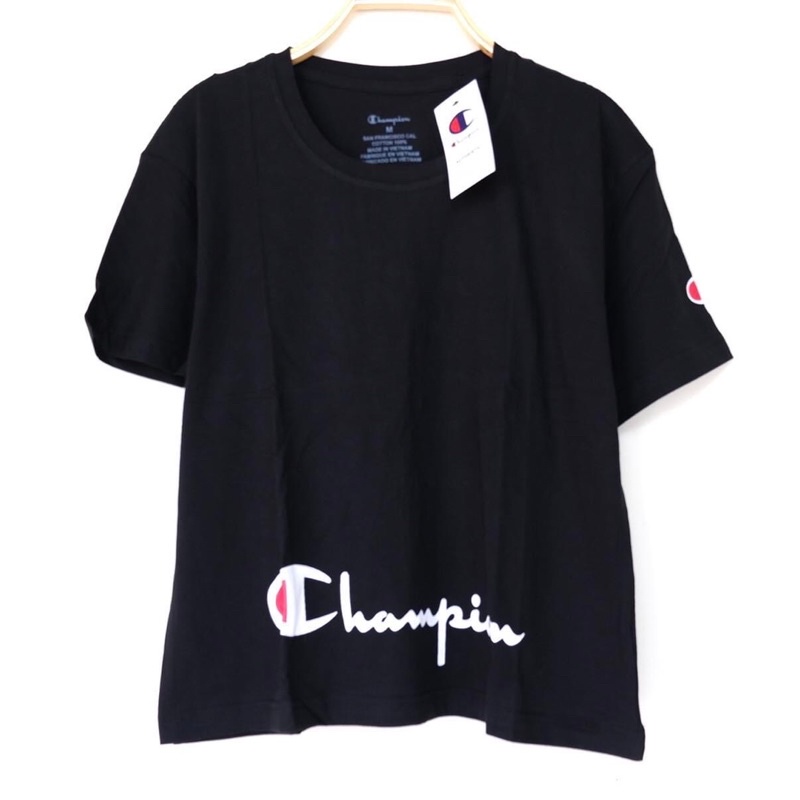 cp-champion-เสื้อยืดคอกลมแขนสั้นครอปแบรนด์