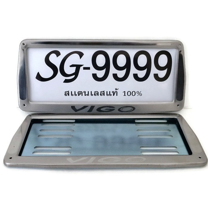 vigo-กรอบป้ายทะเบียน-stainless-สแตนเลสแท้-100