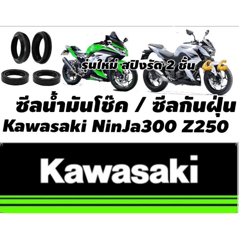 ซีลโช๊คหน้า-ninja300-ninja250-z300-z250-oilseal-รุ่นสปิง-2-ชั้น-ร้านโบ๊ทโซ่สเตอร์อ่อนนุช