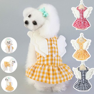 ภาพหน้าปกสินค้าSmall Wing Plaid Skirt Summer Thin Pet Dog Clothes Small Dogs ซึ่งคุณอาจชอบราคาและรีวิวของสินค้านี้