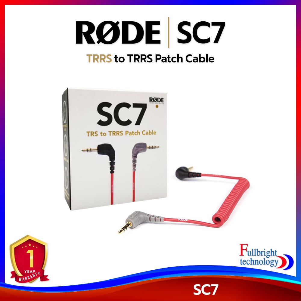Rode SC7 3.5mm TRS to TRRS Patch Cable สายต่อพ่วงแบบ 33.5mm TRS to TRRS ...