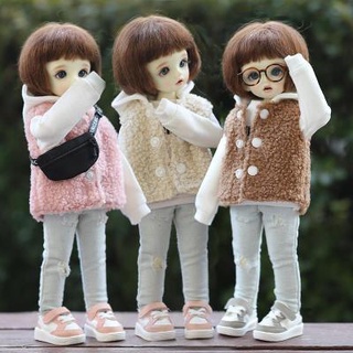 1/6 bjd Baby sd เสื้อโค้ท เสื้อกั๊ก มีฮู้ด YOSD