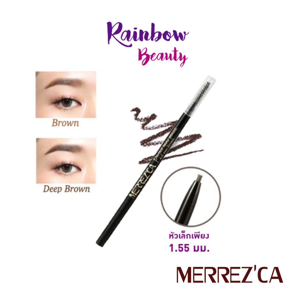 ภาพหน้าปกสินค้าของแท้  Merrezca แท่งสลิม Perfect Brow Pencil เขียนคิ้ว เมอร์เรซกา merrezca brow ดินสอเขียนคิ้ว กันน้ำ EXP5/11/23