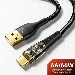 6a 66W USB Type C สายเคเบิล USB C เป็น USB C สายชาร์จ สําหรับ Huawei สายชาร์จเร็วมาก Type C เป็นสายไฟข้อมูล สําหรับ lOS