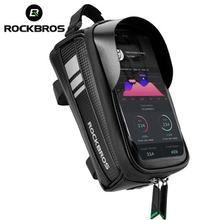 Rockbros กระเป๋าใส่โทรศัพท์มือถือ กันน้ํา สะท้อนแสง ความจุสูง 6.5 นิ้ว อุปกรณ์เสริม สําหรับจักรยานเสือภูเขา