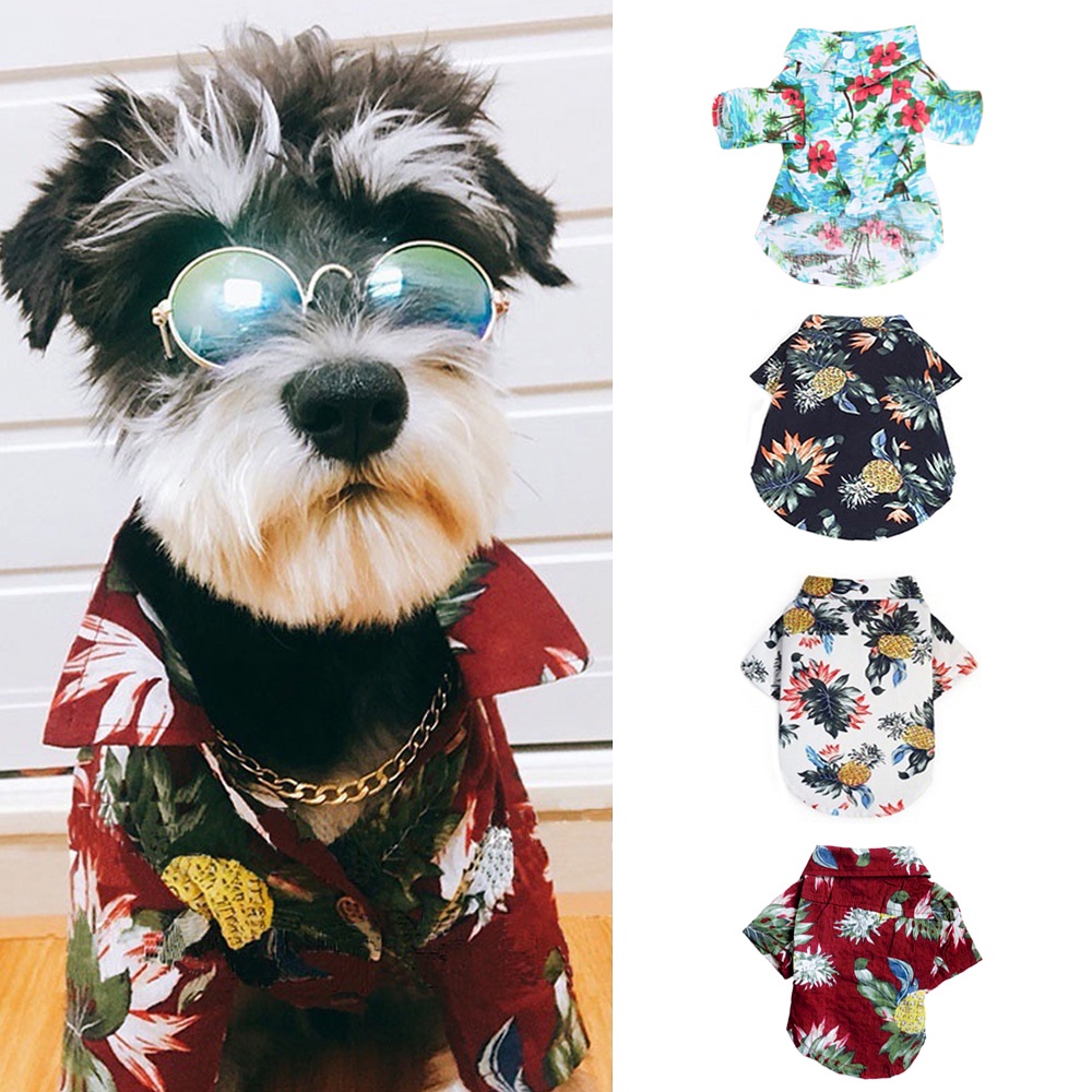 ภาพหน้าปกสินค้าเสื้อฮาวาย ลายสับปะรด สำหรับสัตว์เลี้ยง สุนัข แมว จากร้าน schoolday.th บน Shopee