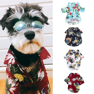 ภาพขนาดย่อของภาพหน้าปกสินค้าเสื้อฮาวาย ลายสับปะรด สำหรับสัตว์เลี้ยง สุนัข แมว จากร้าน schoolday.th บน Shopee