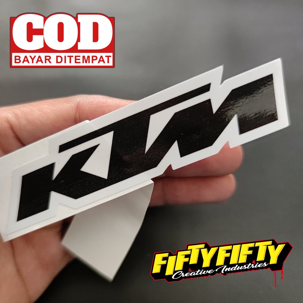 hitam-ktm-สติกเกอร์เคลือบลามิเนต-กันน้ํา-พิมพ์ลาย-สีดําวาว-สําหรับติดตกแต่งหมวกกันน็อค-รถจักรยานยนต์-รถยนต์