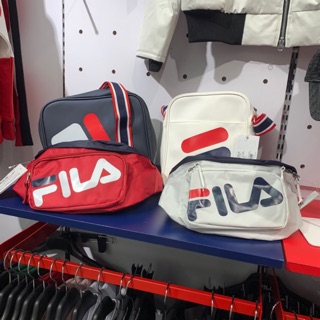 FILA 100% กระเป๋าคาดอก คาดเอว หนังล้วน สีสวยมากมาใหม่สวยมากค่าา ของแท้💯💯ป้ายครบ