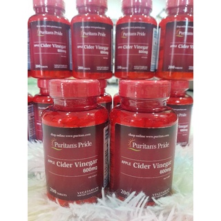 Puritans Pride Apple cider Vinegar 600mg200เม็ด