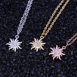 ella เครื่องประดับสตรีสร้อยคอจี้ sun rhinestone